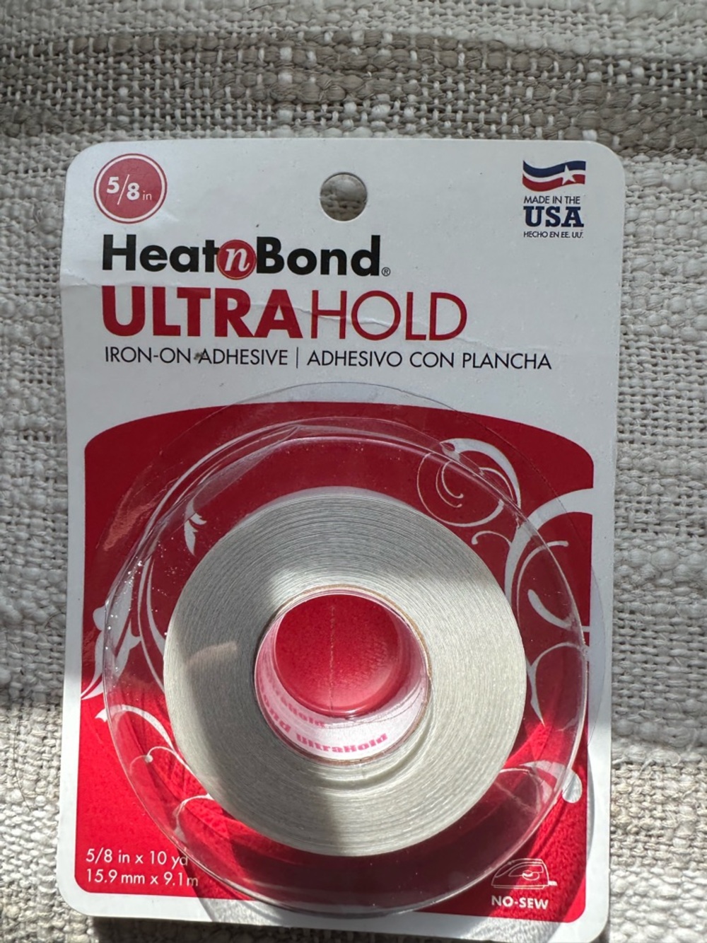HeatnBond UltraHold Iron-On Adhesive Tape - White